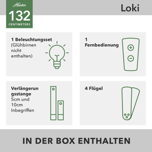 Hunter Deckenventilator Loki 132 cm - hunterfan.de