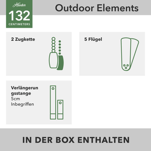Hunter Deckenventilator Outdoor Elements II 132cm - hunterfan.de