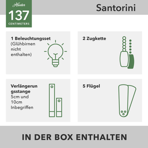 Hunter Deckenventilator Santorini 132cm - hunterfan.de